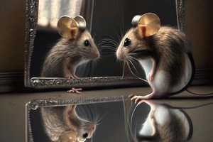 Мышь узнала себя в зеркале и присоединилась к элитному клубу животных с самосознанием