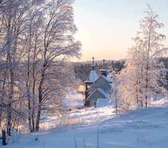 Морозный закат.