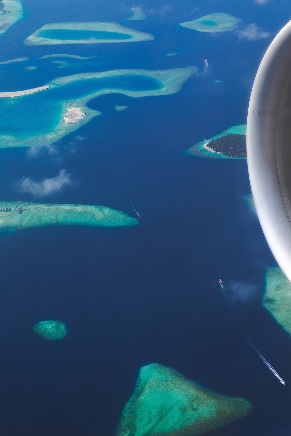 Мальдивские атоллы с воздуха