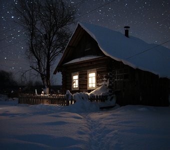 Звёздная зимняя ночь