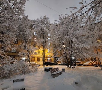 Апрельский снег Петербурга