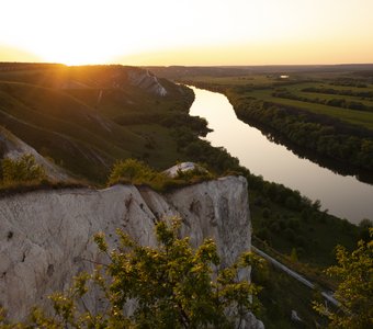 Закат на меловых скалах