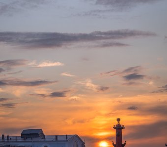 Закат на Васильевском острове