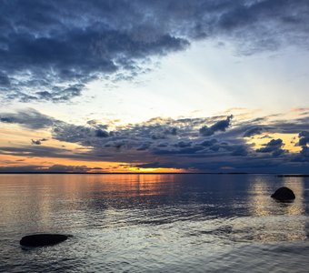 Закат над Онежским озером.