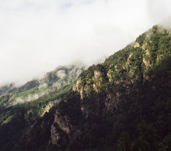 Кавказский туманный пейзаж