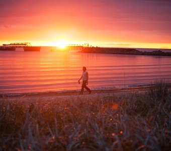 Финский залив, закат солнца