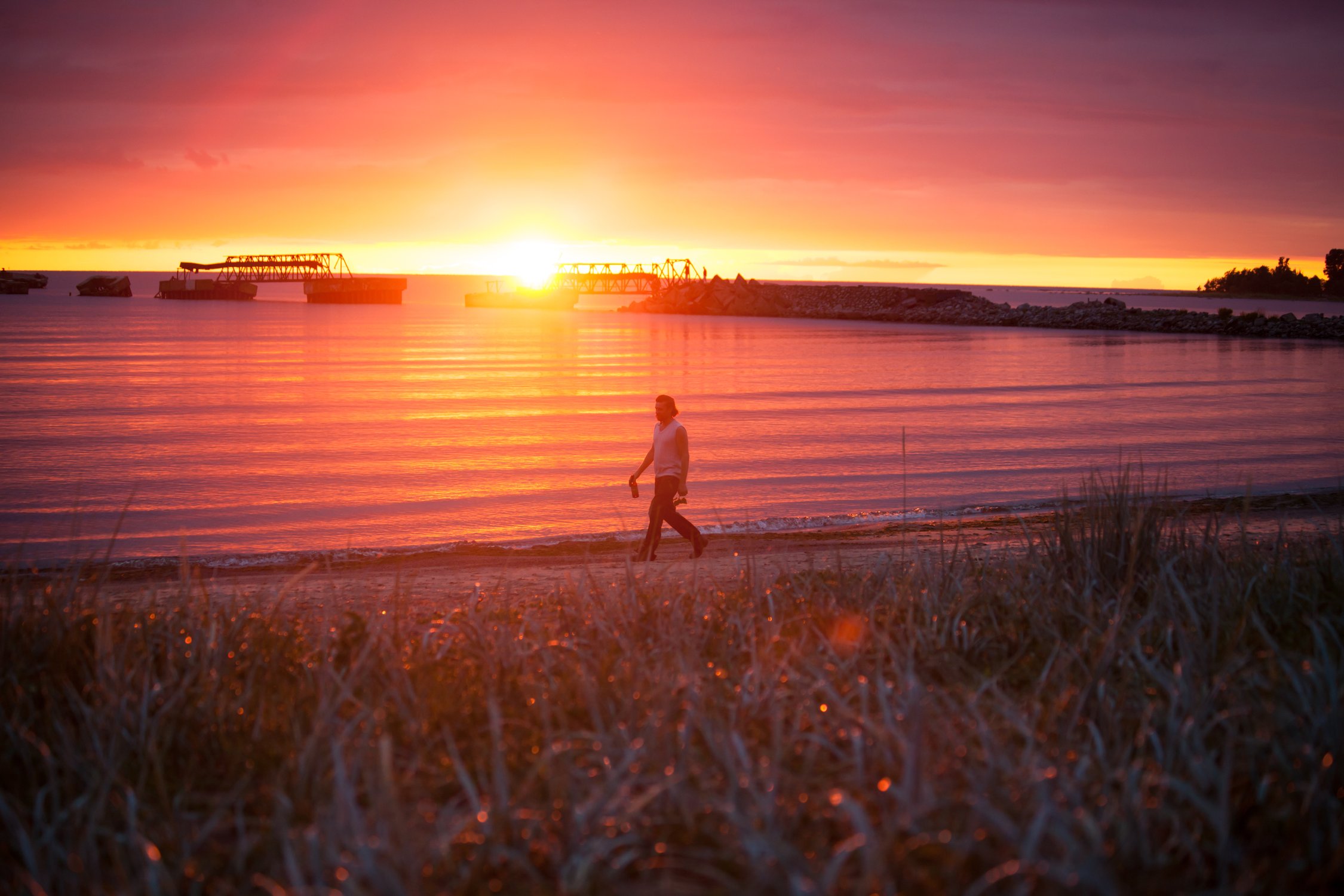 Финский залив, закат солнца