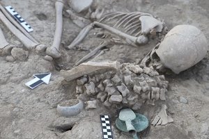 В Казахстане нашли курган девочки со 180 костями животных