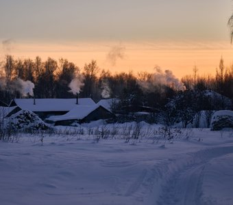 Морозный вечер.