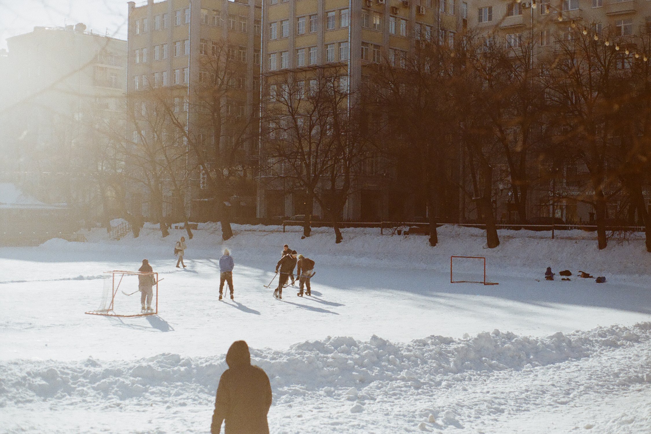 Хоккей на Чистых прудах. Москва