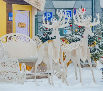 Новогодние украшения города Курска. Город Курск