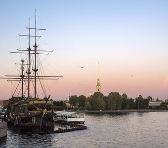 Вид на Петропавловскую крепость.