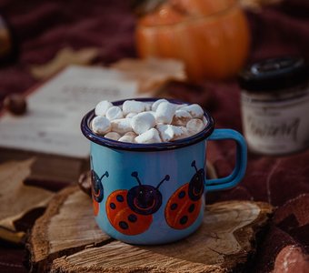 Какао с зефирками