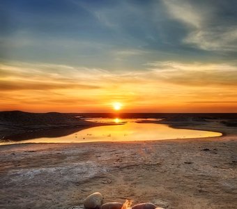 Горящая вода в степях Калмыкии