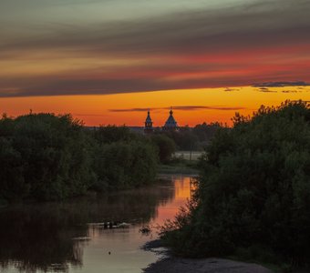 Теплый вечер в деревне Заручевской