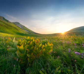 Закат на Лагонакском нагорье