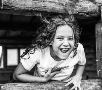 Элина в деревне.