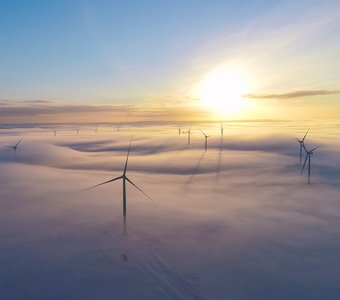 Парение в облаках над Кольской ВЭС