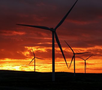 Огненный закат на Кольской ВЭС