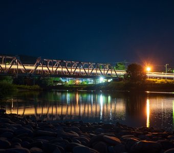 Осенний вечер у реки Шахэ, г. Сочи