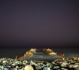 Осенний вечер на сочинском берегу