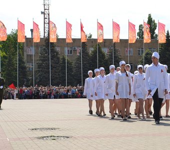 На параде Победы