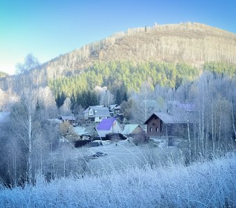 Подкатунь. Октябрьское морозное утро