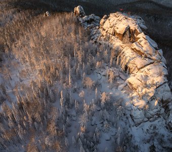 Зимний рассвет в Заповеднике столбы