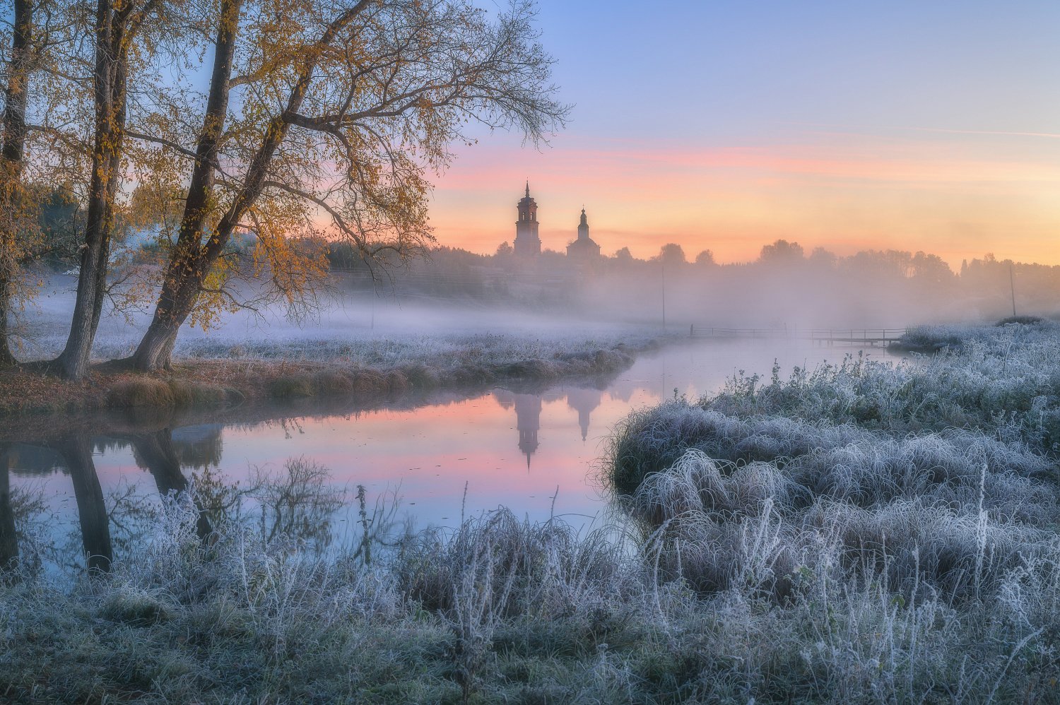 Красота морозного осеннего утра