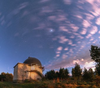 Лунная ночь в горной обсерватории