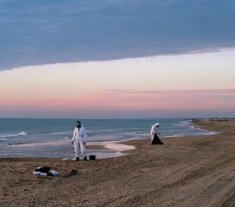 Расчистка пляжей после ЧС