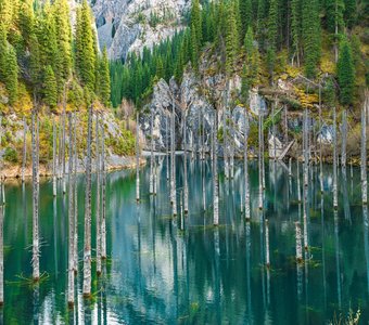 Казахстан, озеро Каинды, май 2024