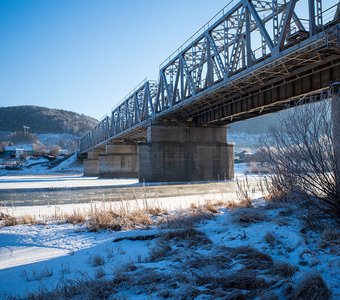 Мост через реку Мана у поселка Усть-Мана, Красноярский край