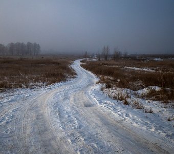 Туманное утро у Сосновоборска, Красноярский край