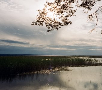 Рассвет на озере Отрадное. Пленка