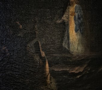 Христос, идущий по морю (фрагмент). Айвазовский.