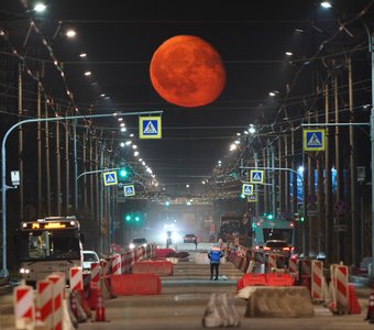 Восход Луны в Купчино