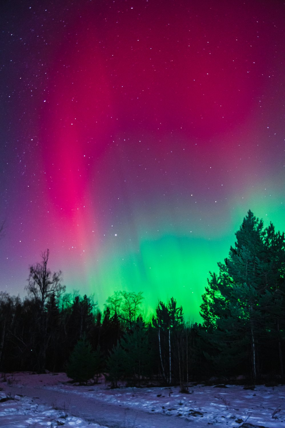 Северное сияние на Южном Урале