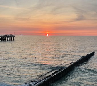 Закат на Балтийском море, Зеленоградск, Калининградская область