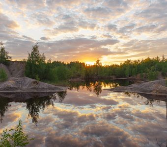 Отражение на закате.