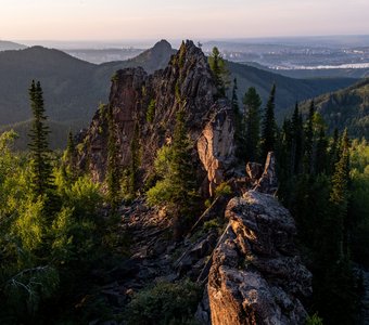 На закате