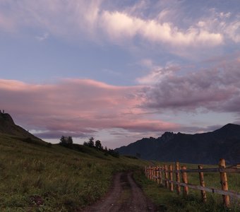 Закат в горах