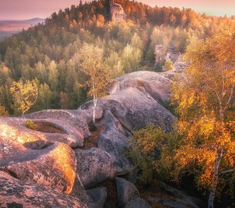 Осенний вечер на Аракульском шихане