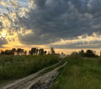 Деревенская дорога. д. Пристань Почта.