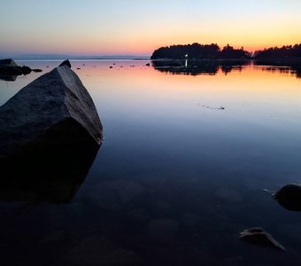 Закат на озере Увильды