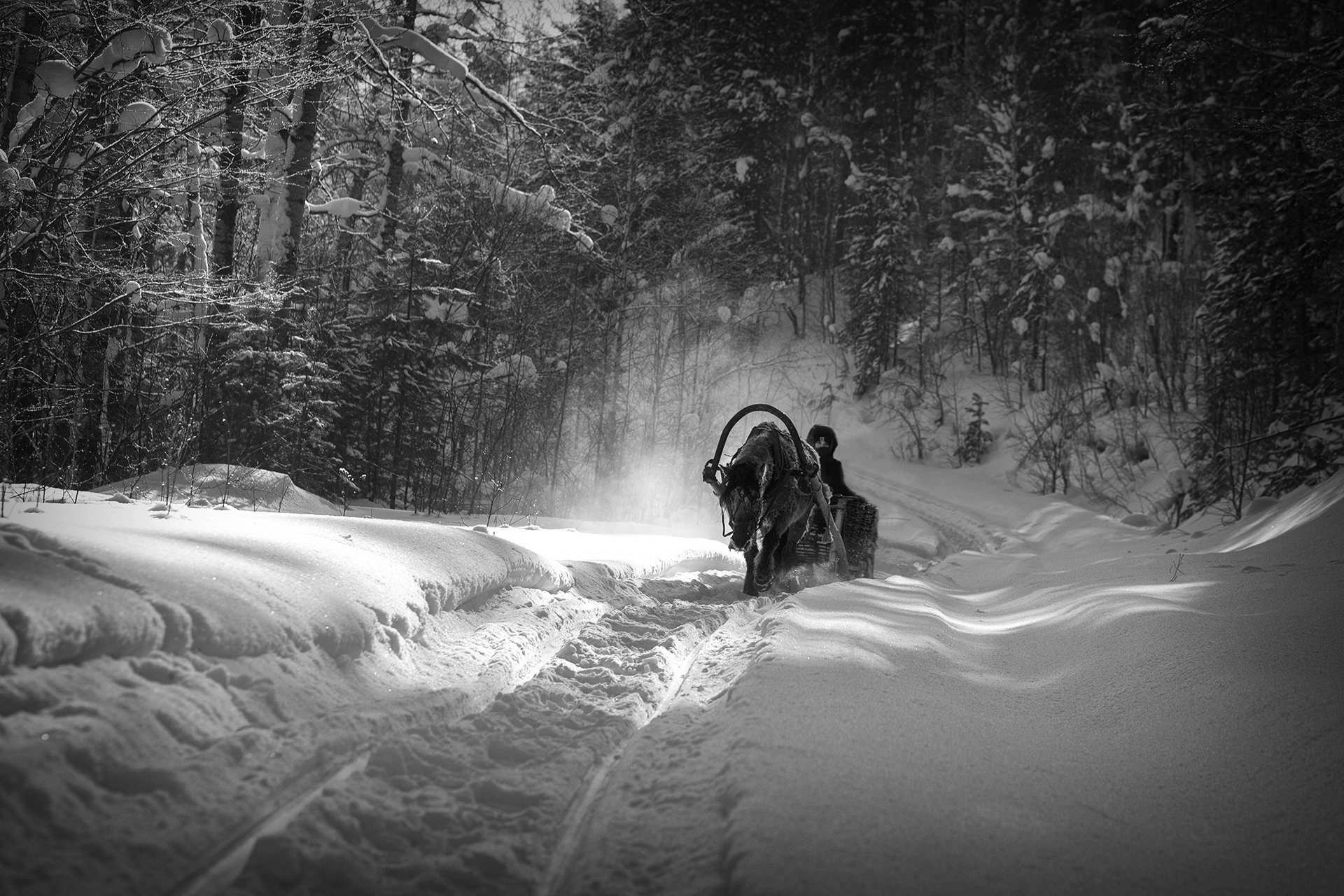 Был сильный мороз