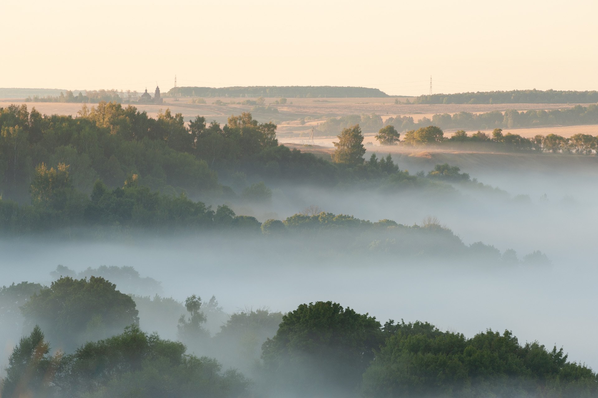 Раннее утро на Пронских холмах