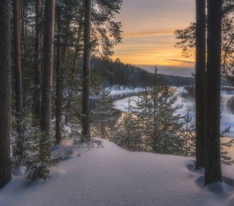 Редкий январский закат