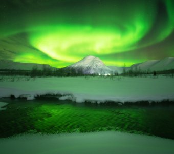 Танец Авроры в Хибинах