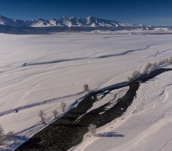 Курайская степь с высоты птичьего полета